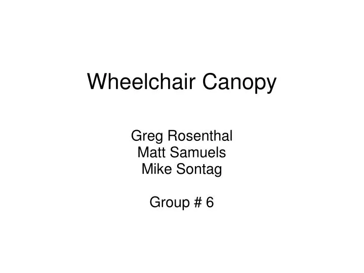 wheelchair canopy