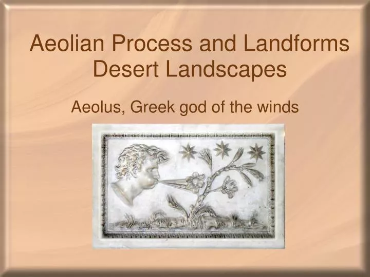 aeolian process and landforms desert landscapes