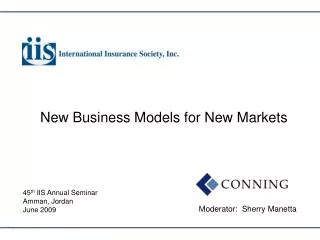 New Business Models for New Markets