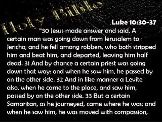 Luke 10:30-37