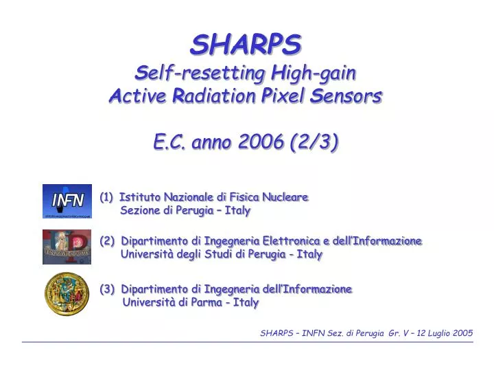 sharps s elf resetting h igh gain a ctive r adiation p ixel s ensors e c anno 2006 2 3
