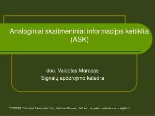 Analoginiai skaitmeniniai informacijos keitikliai (ASK)