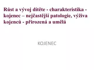 kojenec