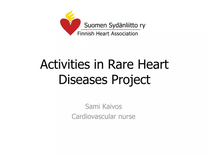 activities in rare heart diseases project