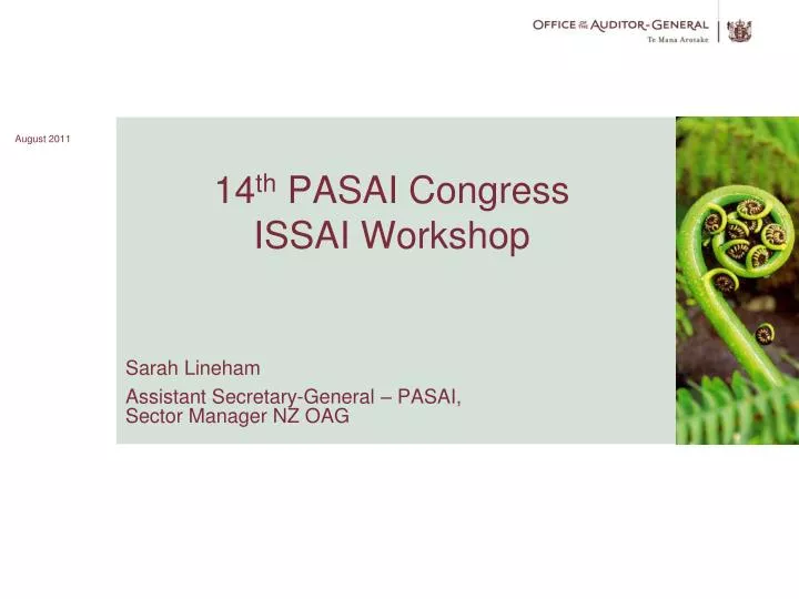 14 th pasai congress issai workshop