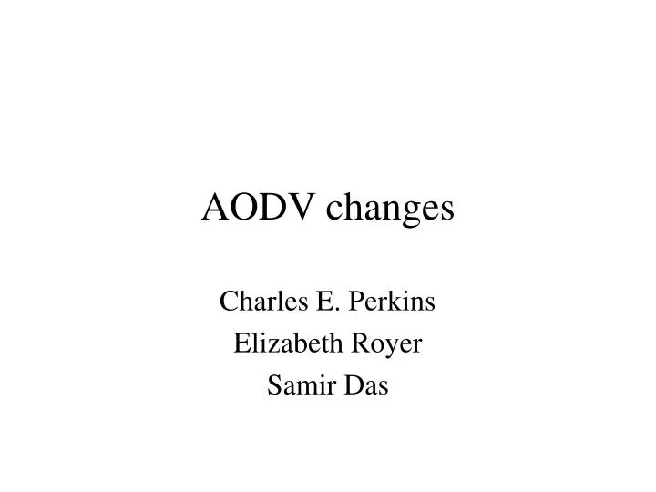 aodv changes