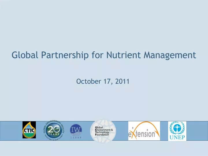 global partnership for nutrient management