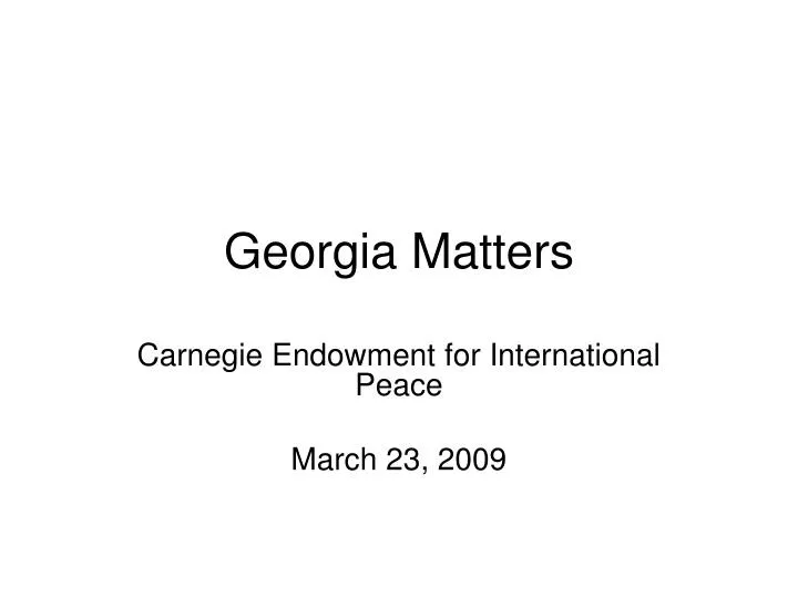 georgia matters