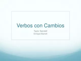 verbos con cambios