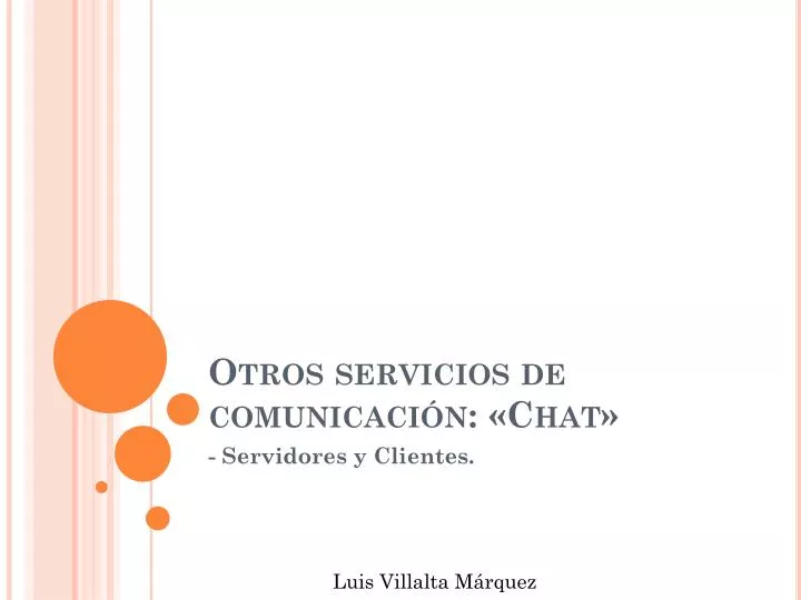 otros servicios de comunicaci n chat