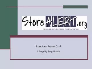 Store Alert Report Card A Step By Step Guide