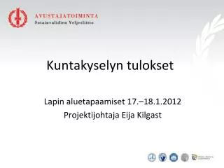 kuntakyselyn tulokset