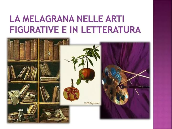 la melagrana nelle arti figurative e in letteratura