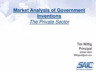 Market Analysis of Government Inventions The Private Sector
