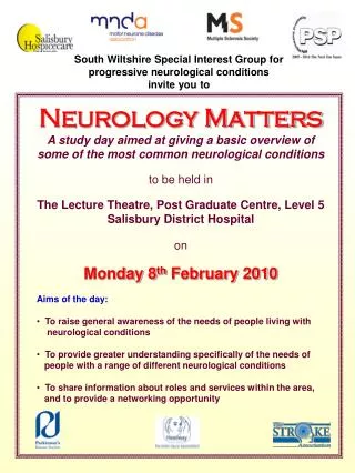 South Wiltshire Special Interest Group for progressive neurological conditions invite you to