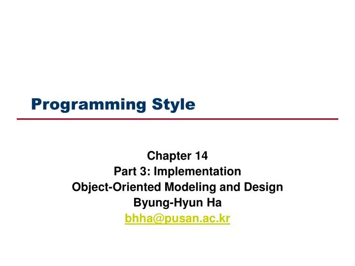 programming style