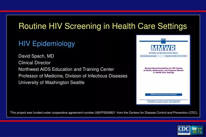 routine hiv screening in health care settings