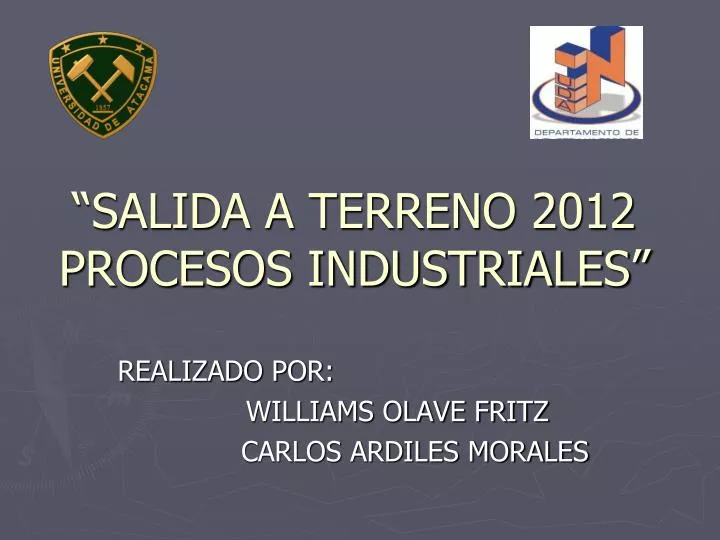 salida a terreno 2012 procesos industriales