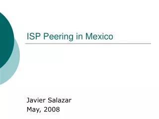 ISP Peering in Mexico