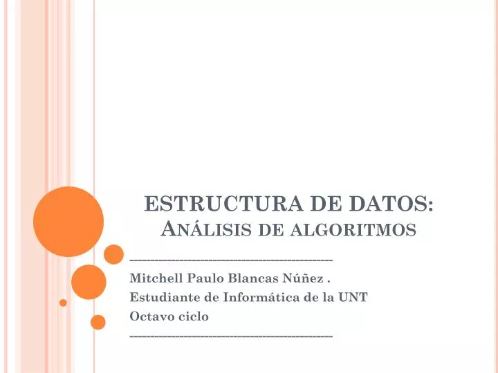 estructura de datos an lisis de algoritmos