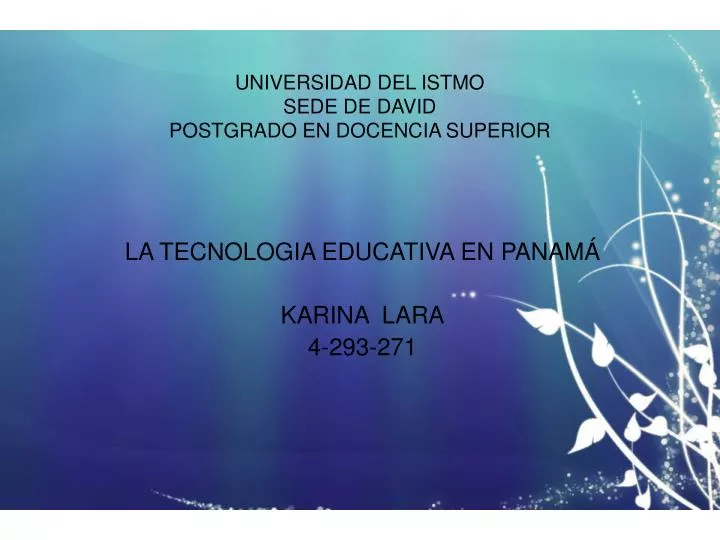 universidad del istmo sede de david postgrado en docencia superior