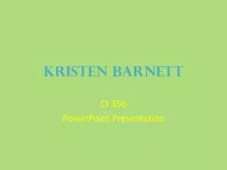 Kristen Barnett