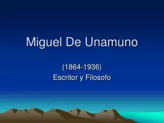 miguel de unamuno