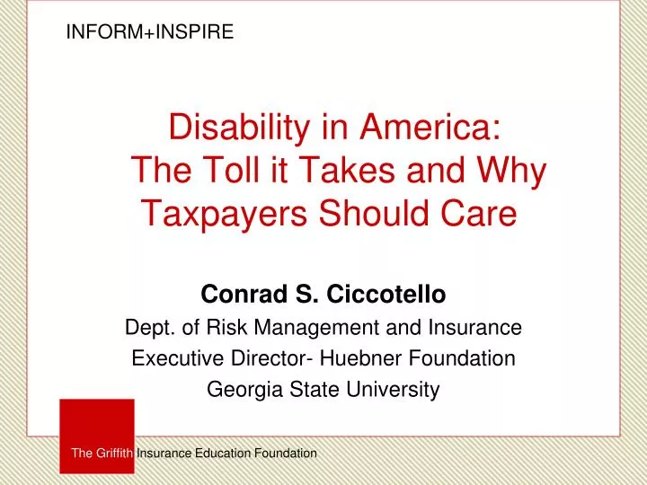 disability in america the toll it takes and why taxpayers should care