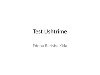 test ushtrime