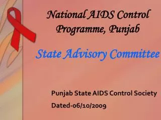 Punjab State AIDS Control Society Dated-06/10/2009