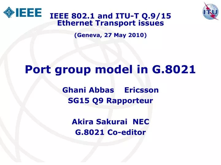 port group model in g 8021
