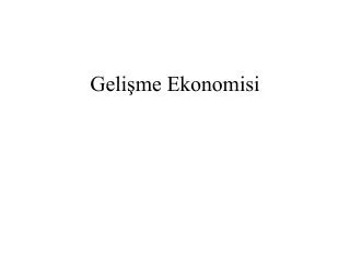 geli me ekonomisi