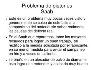 problema de pistones saab