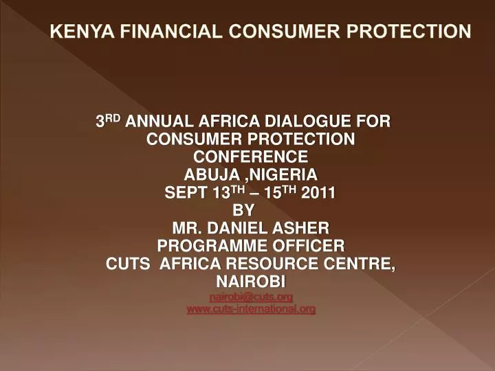 kenya financial consumer protection