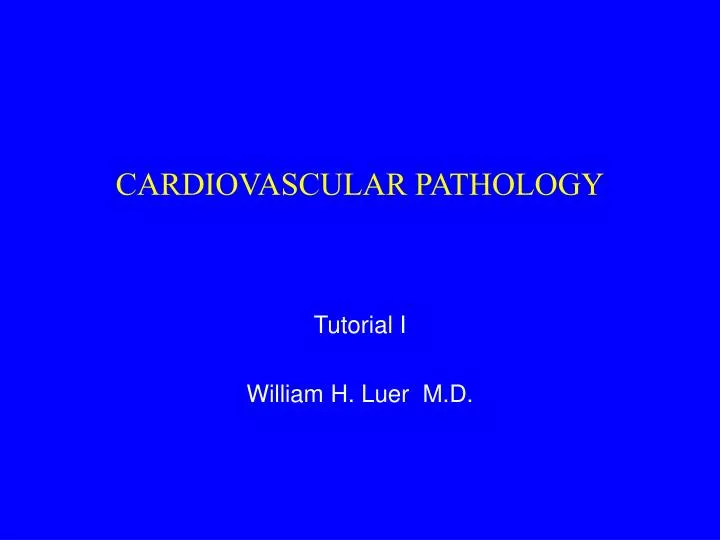cardiovascular pathology