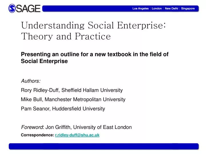 understanding social enterprise theory and practice