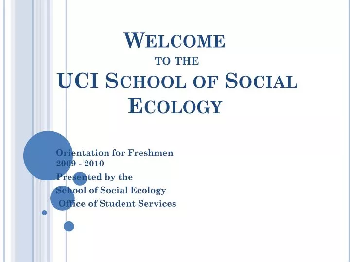 welcome to the uci school of social ecology