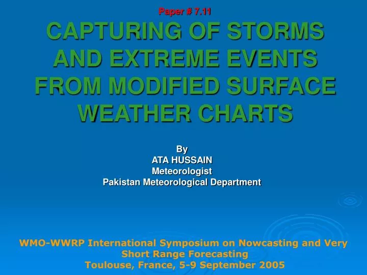 paper 7 11 capturing of storms and extreme events from modified surface weather charts