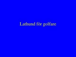 Lathund för golfare