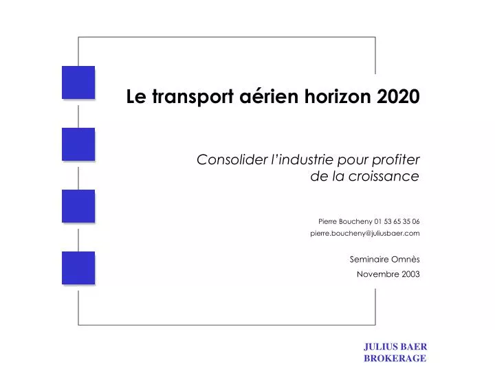 le transport a rien horizon 2020