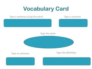 vocabulary card