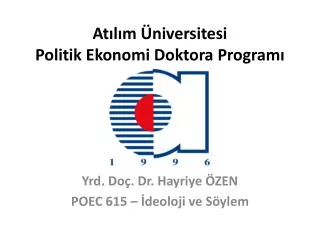 at l m niversitesi politik ekonomi doktora program