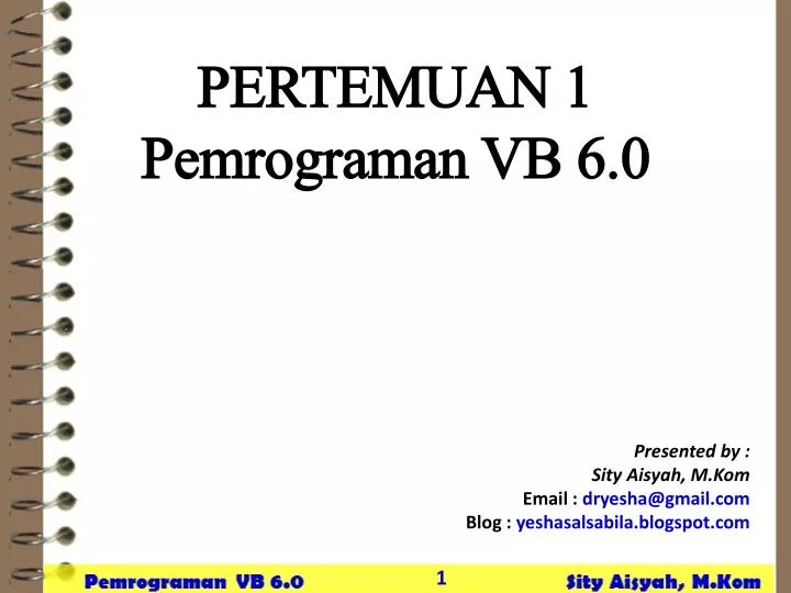 pertemuan 1 pemrograman vb 6 0