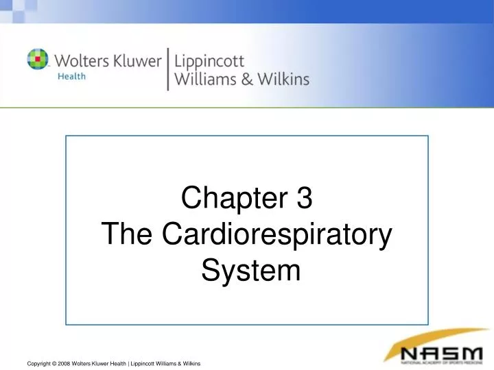 chapter 3 the cardiorespiratory system