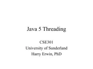 Java 5 Threading