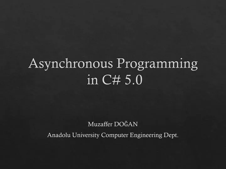 asynchronous programming in c 5 0