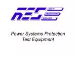 Power Systems Protection Test Equipment - slide 1