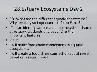 28.Estuary Ecosystems Day 2