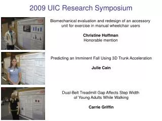Predicting an Imminent Fall Using 3D Trunk Acceleration Julie Cain
