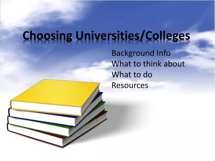 choosing universities colleges